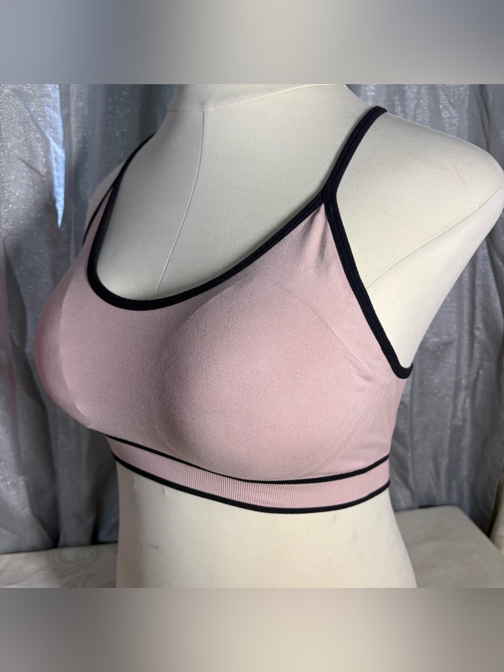 Avia Pink Bralette with Black Trim